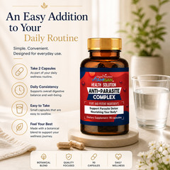 Parasite Cleanse & Detox Intestinal Herbal Dietary Capsule Pills Digestion 190cp
