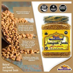 Rani Fenugreek (Methi) Seeds Whole 25oz (1.56lbs) 708g PET Jar