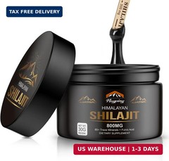 Shilajit Pure Himalayan Organic Resin – 800mg Gold Grade Shilajit Resin with Ful