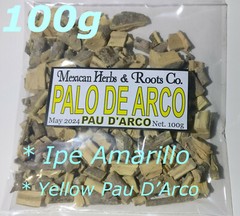 Palo de arco, Pau D’arco, palo de arco amarillo, ipe amarillo 100g, yellow ipe !