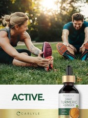 Liquid Turmeric and Ginger | 2 fl oz | with Black Pepper | Vegan | by Carlyle