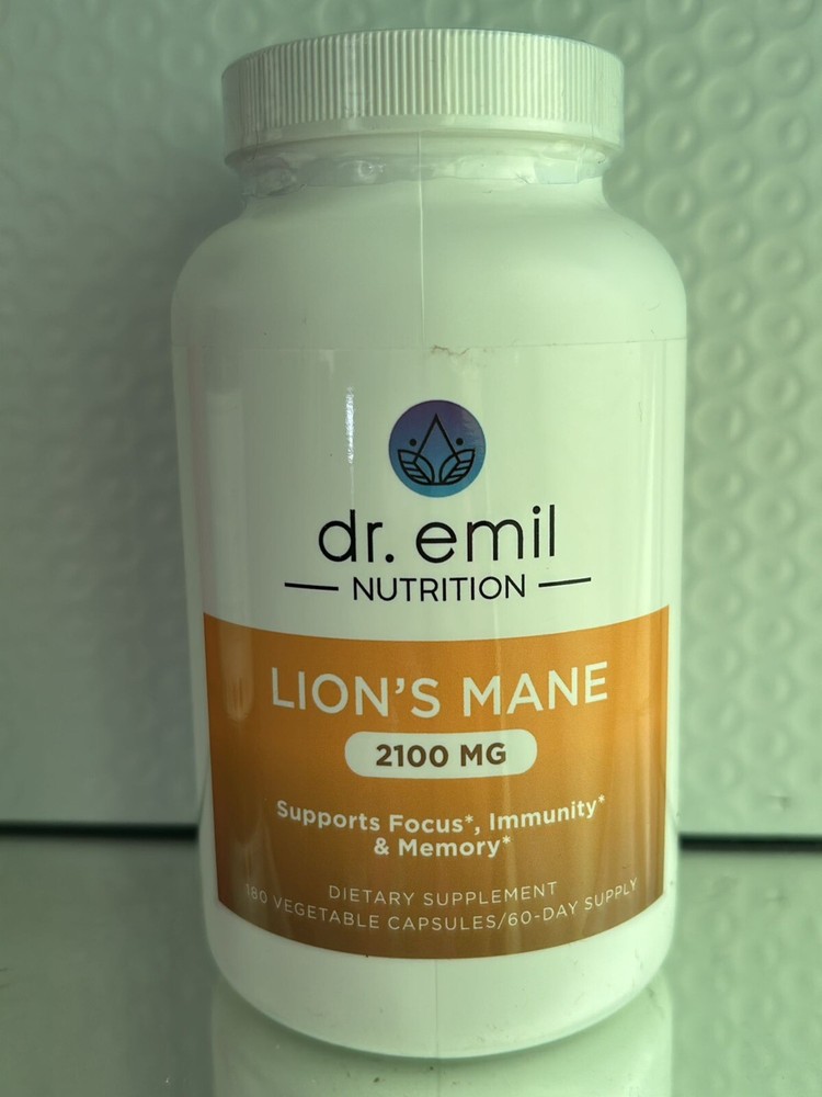 DR EMIL NUTRITION Organic Lions Mane 2100mg Smart Shrooms – 90 Capsules