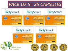 PartySmart (25 Capsules) quick relief from headache, nausea & vomiting Free Ship
