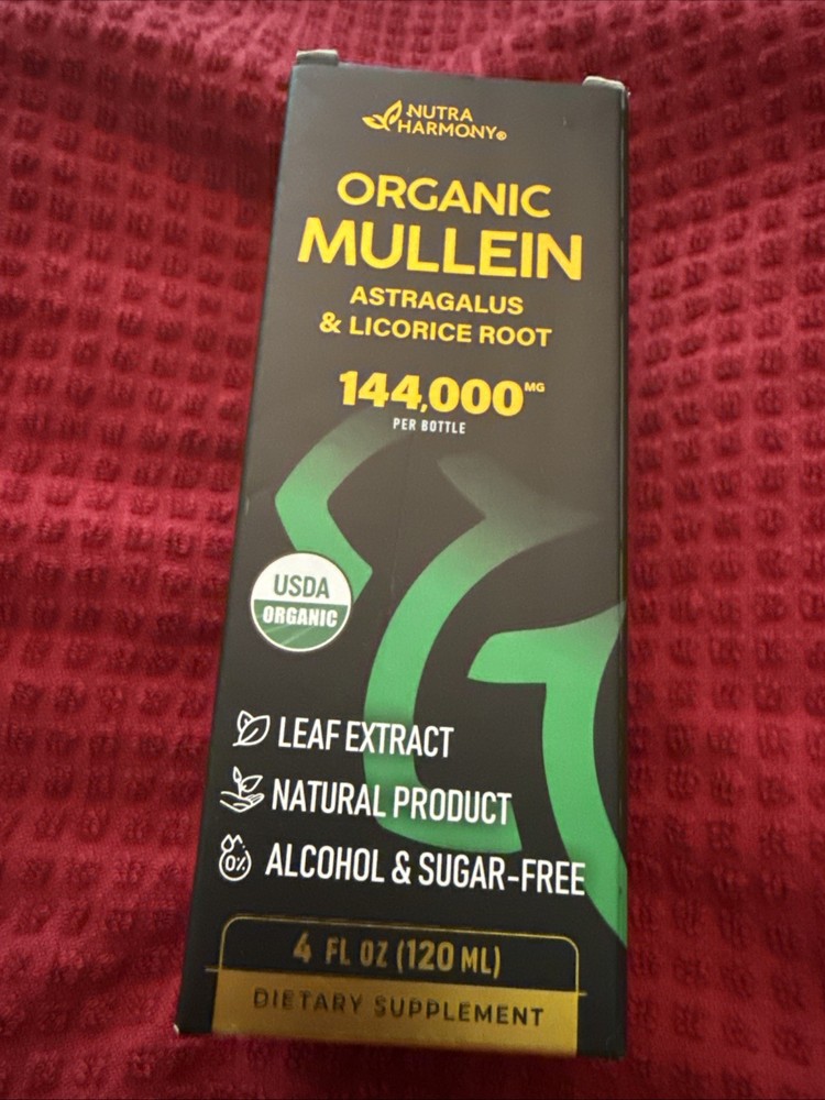 Mullein Drops for Lungs – USDA Organic Liquid – Mullein Leaf Extract Supplement