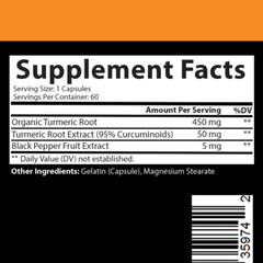 Angry Supplements Ultra Pure Turmeric Curcumin w. Black Pepper Pills, 4 Pack