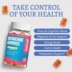 2 Pack Berberine Gummies -1200mg Supplement 120 Count (Pack of 1)