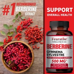 Berberine 450 mg 120 Capsules High Strength Blood Sugar Immune support
