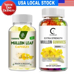 Mullein Leaf Gummies/ Capsule For Lung Cleanse Detox Herbal Dietary Supplement