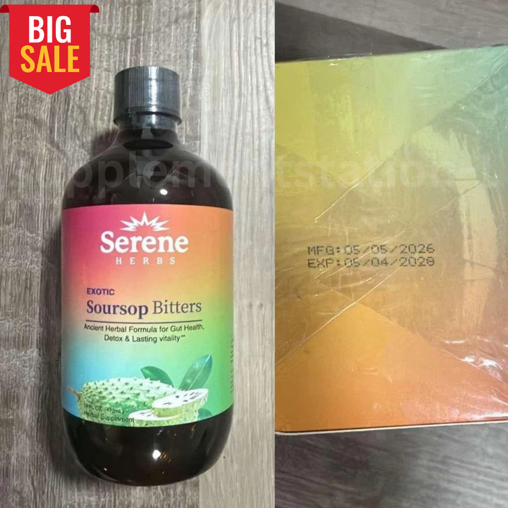Exotic Soursop Bitters, 100% Pure Natural Organic Detox Herbs 16 oz