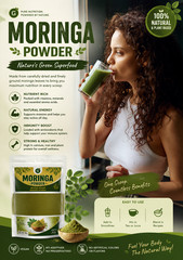 Organic Moringa OLEIFERA Powder 50g Pure Natural Superfood Vegan No Additive