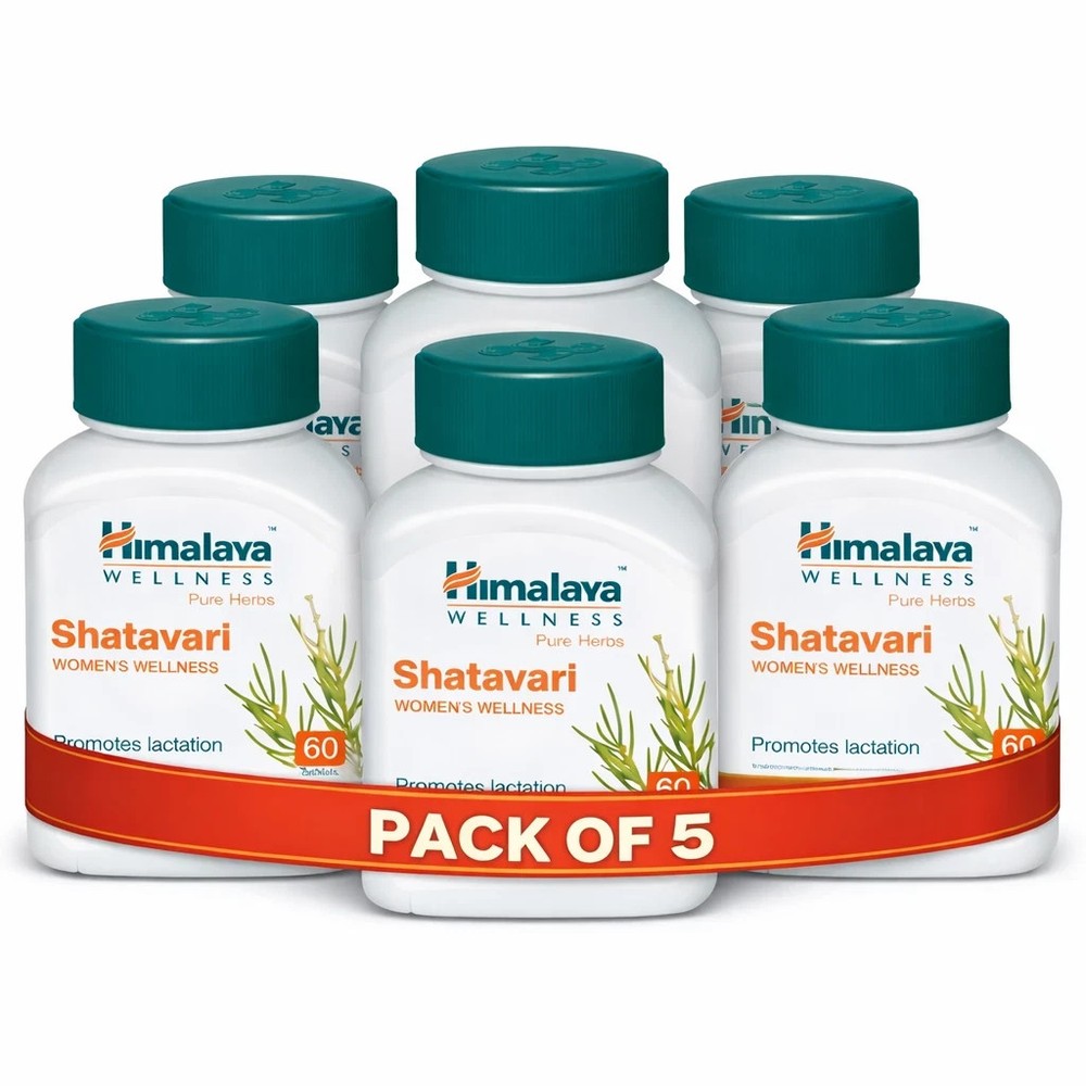 Himalaya Shatavari – 1 Box (60 Tablets) | Pack of 5 | Expiry 02-2027 |