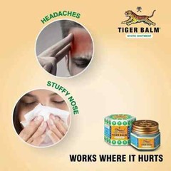 12 X Tiger Balm White | Stuffy Nose & Headache Relief | 9ml Each | Exp: 03/2028