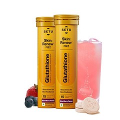 Setu Skin Renew Glutathione Tablet Mixed Berry Flavour 15 Tablet Each 2 Pack