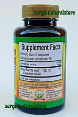 Zapote Blanco / White Zapote 150 Capsules 500 mg each (Casimiroa edulis)