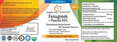 Fenugreek Extract + Piperine 95% Pure & High Quality Capsules