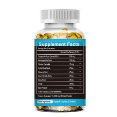 Natural Testosterone Booster 3450mg TongkatAli Extract 200:1 Strong 120 Capsules