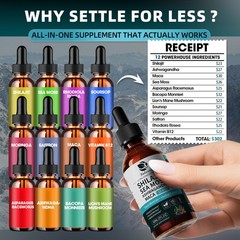 Himalayan Shilajit Drops 12-in-1 Complex Sea Moss, Ashwagandha, Maca 60ML/2 oz