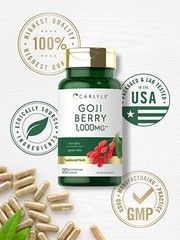 Goji Berry 1000mg | 120 Capsules | Concentrated Wolfberry Extract | by Carlyle