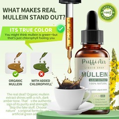 Mullein Drops for Lungs with Mullein Leaf, Thyme & Marshmallow Root – Lung Cl…