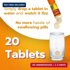 Vitamin C 1000mg Effervescent Tablets Vitamin with Zinc Potassium Magnesium E Vi