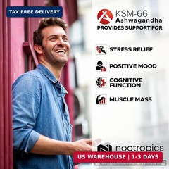 Nootropics Depot KSM-66 Ashwagandha Capsules | 300mg | 90 Count (Pack of 1)