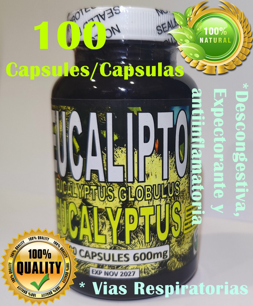 Eucalipto – eucalyptus 100 Capsules – Hojas de eucalipto Capsulas
