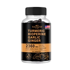 Curcumin Turmeric Highest Potency 95% 2360mg containing BioPerine Garlic Ginger