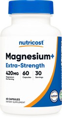 Nutricost Magnesium+ Extra Strength 420mg, 60caps, 30servings – EXP07/2028