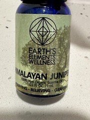 Earth Elements Organic Himalayan Juniper Essential Oil 15ml (0.5 fl. Oz) NEW