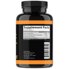 Angry Supplements Ultra Pure Turmeric Curcumin w. Black Pepper Pills, 4 Pack