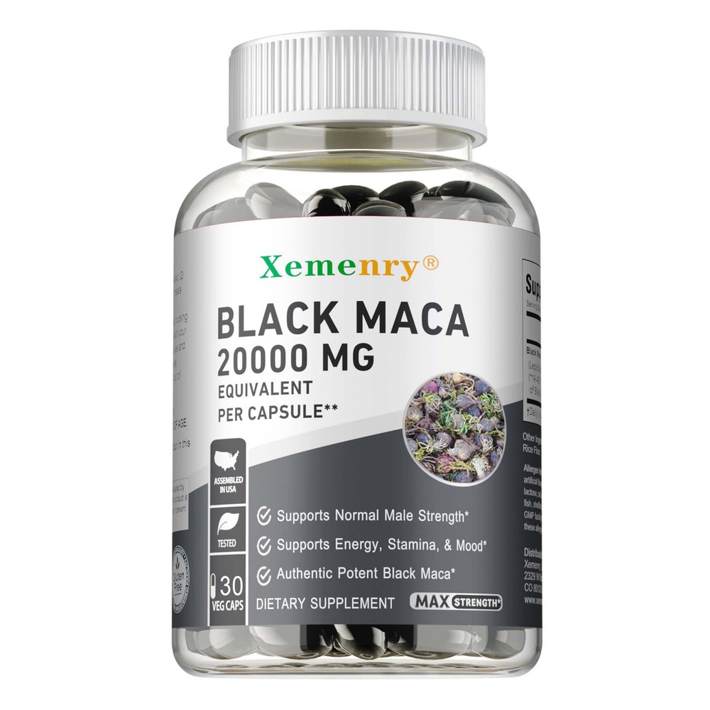 Black Maca Capsules – Testosterone Booster, Support, Energy, Endurance, Desire