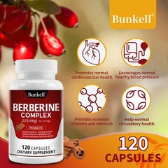 Berberine HCL with Ceylon Cinnamon High Potency Immune Health,30/60/120 Capsules