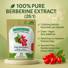 Berberine Extract 17,500mg Capsules-Heart Health,Weight Loss, Blood Sugar health