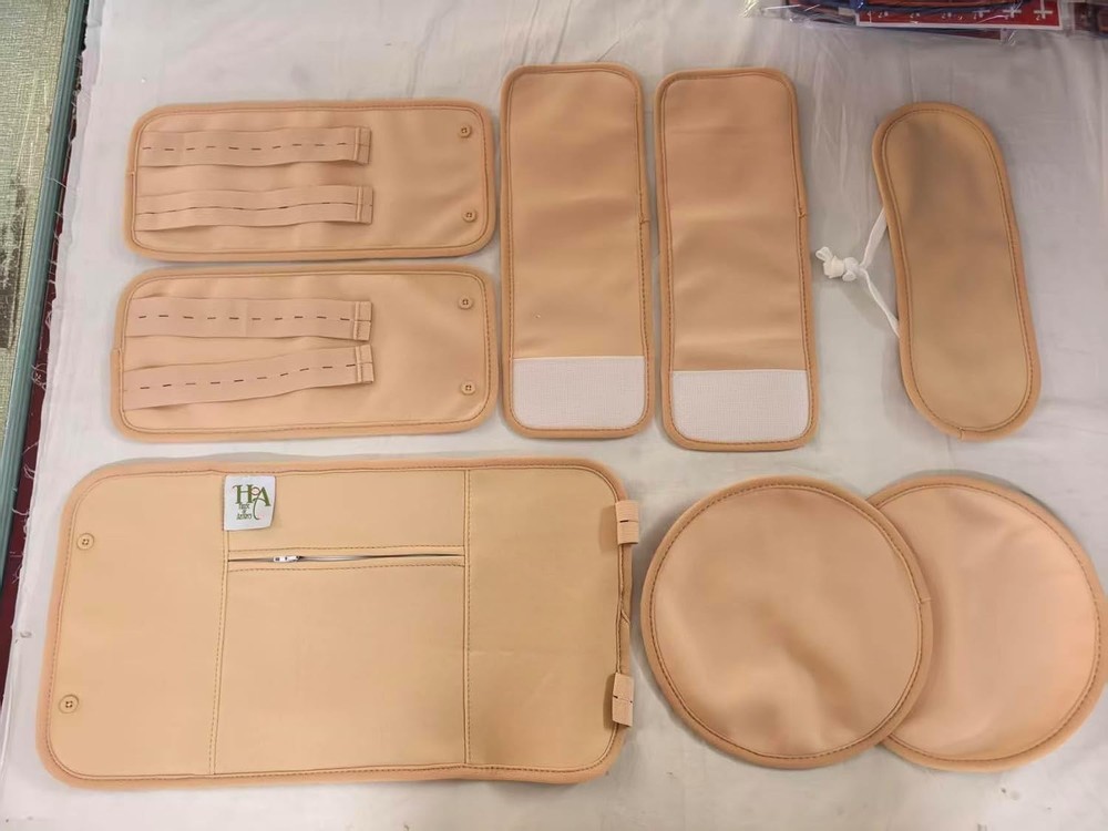 9PC Reusable Castor Oil Pack Wrap Set Organic Cold Pressed Oil Abdomen Neck Feet
