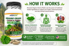 360 Capsules Chanca Piedra Stone Breaker Kidney Stones Dissolver Supplement Peru