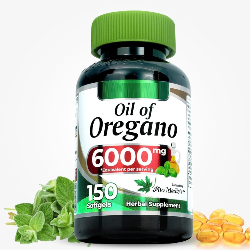 Oregano Oil 6000mg 150gels Contains Carvacrol