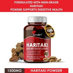 Organic Haritaki Terminalia Chebula Powder Bibhitaki Harad 1500mg 120 Capsules
