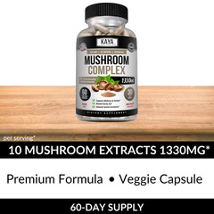 (2 Pack) Mushroom Complex Supplement, 60 capsules Lions Mane, Reishi, Shiitake