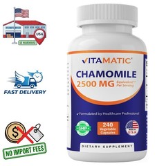 Chamomile Flowers 2500mg Matricaria recutita Extract 240 Capsules