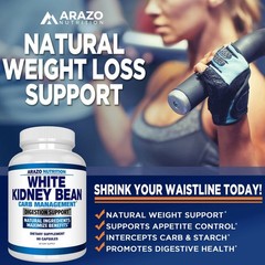 100% Pure White Kidney Bean Extract – Carb Blocker & Fat Absorber for Weight Los