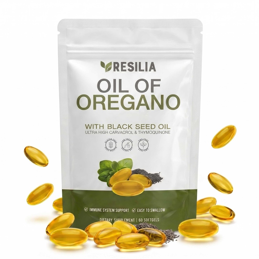 Resilia Oil Of Oregano Softgels with Black Seed – 60 60 Count (Pack of 1)