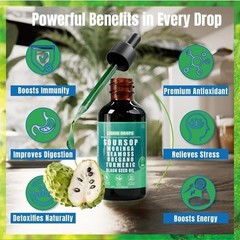 Pure Soursop Liquid Drops . 10 – in – 1 Herbal Blend for Immune & Wellness Suppo