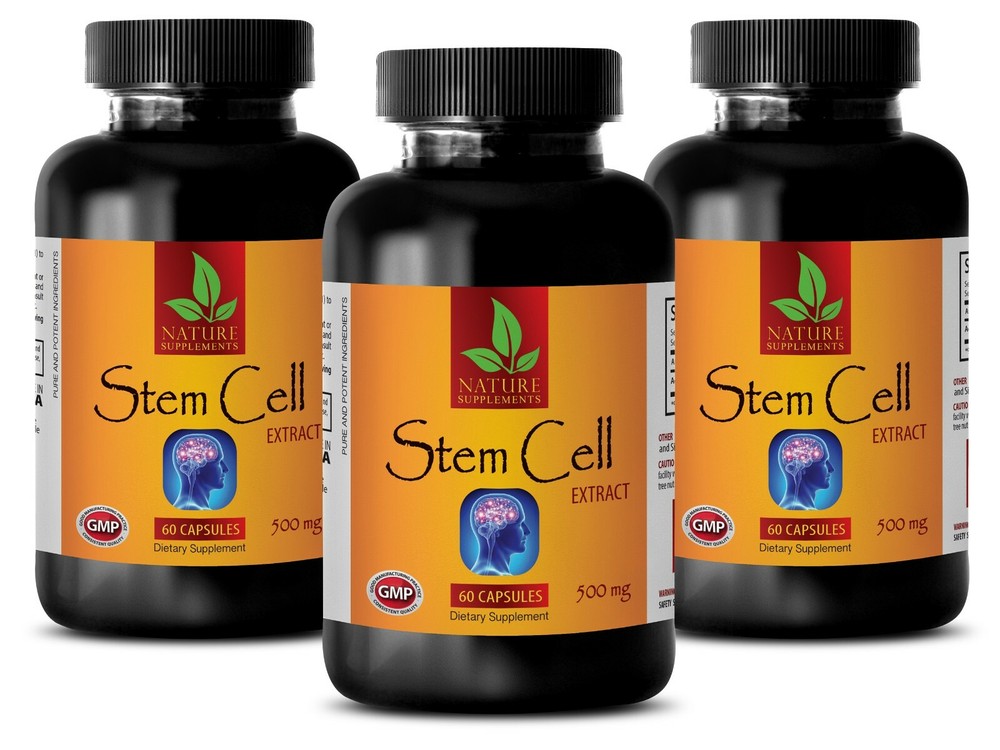 STEM CELL Enhancer 500mg – Organic Blue Green Algae – Anti Aging – 3 Bottles