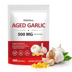 AIQIUSHA Aged Garlic Extract 500mg, 15:1 High Potency Odorless Garlic