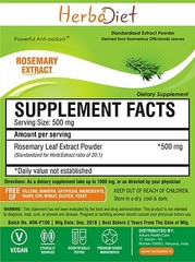 Herbadiet Rosemary Extract Powder 20:1 Anti-oxidant Rosmarinic Carnosic Acid