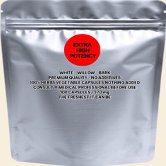 WHITE WILLOW BARK With Absolutely No Additives High Potency 100 Veg Capsules