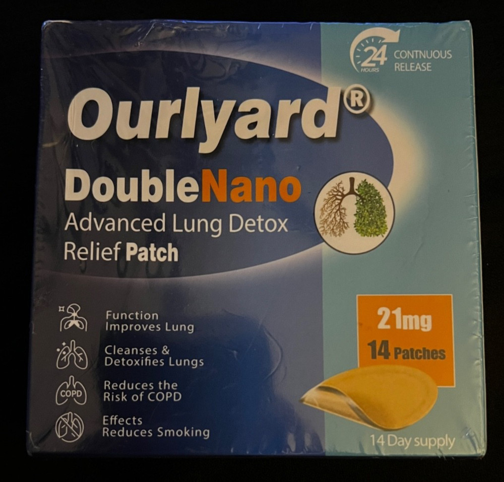 Ourlyard DoubleNano Advanced Lung Detoxification 14 Patches Exp 05/2028 #95