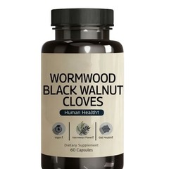 Detox Constipation Relief Black Walnut Wormwood Colon Cleanse Clove 60pcs