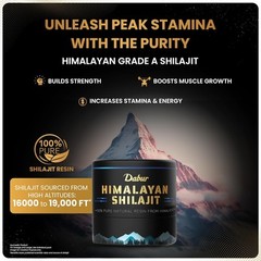 Dabur Himalayan Shilajeet Resin – 15g | 100% Pure Shilajeet | Boosts Stamina