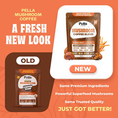 Organic Mushroom Instant Coffee (60 Servings) with 7 Superfood Mushrooms, Great